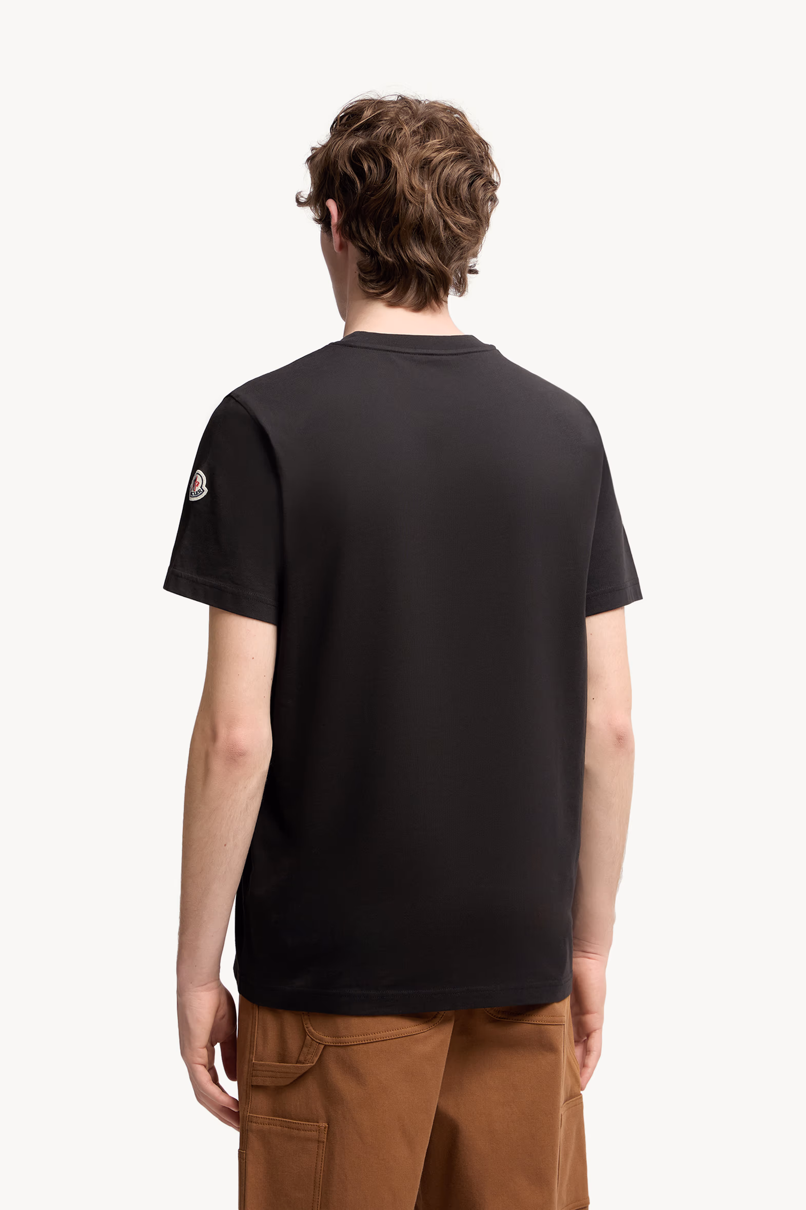 Monogram Cotton T-Shirt Men Black Moncler 5